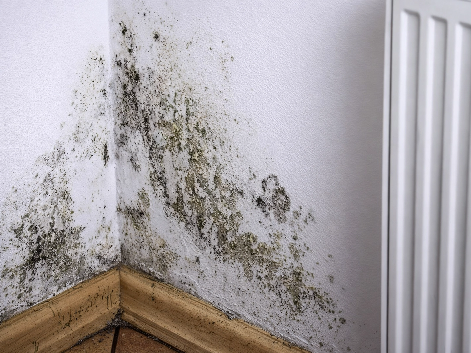 moisissure angle mur condensation chambre humidité